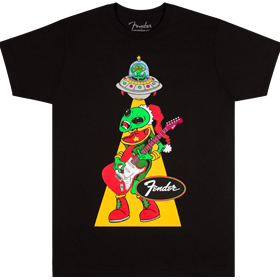 Fender® Ugly Christmas Tee Alien, Blk, XL