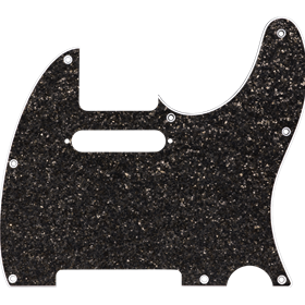 Hybrid Glass/Glitter Telecaster® S/S Pickguard, Dark Gray Sparkle
