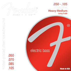 7250 Bass Strings, Nickel Plated Steel, Long Scale, 7250HM .050-.105 Gauges, Set of 4