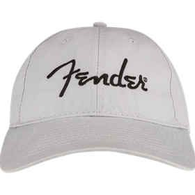 Embroidered Logo Dad Hat, Silver