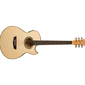 Washburn Spruce Top Acoustic Cutaway Electric Mini Jumbo Flame Maple Guitar with 4-Band EQ