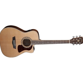 Washburn 6 String Heritage Series Folk Cutaway Electric Acoustic Solid Cedar Top