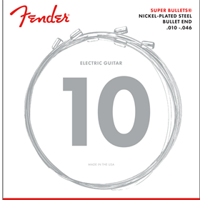 Super Bullet® Strings, Nickel Plated Steel, Bullet End, 3250R Gauges .010-.046, (6)