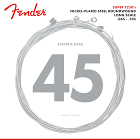 7250 Bass Strings, Nickel Plated Steel, Long Scale, 7250M .045-.105 Gauges, (4)