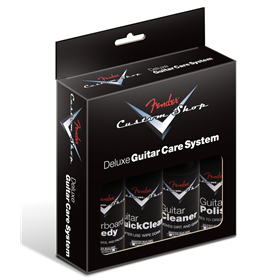 Custom Shop Deluxe Guitar Care System, 4 Pack, Black