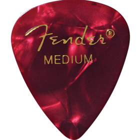 Premium Celluloid 351 Shape Picks, Medium, Red Moto, 12-Pack