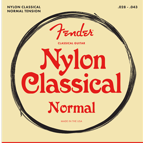 Nylon Acoustic Strings, 100 Clear/Silver, Tie End, Gauges .028-.043, (6)