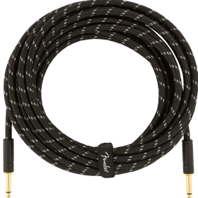 Deluxe Series Instrument Cable, Straight/Straight, 25', Black Tweed