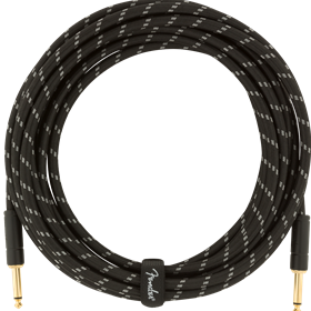 Deluxe Series Instrument Cable, Straight/Straight, 18.6', Black Tweed