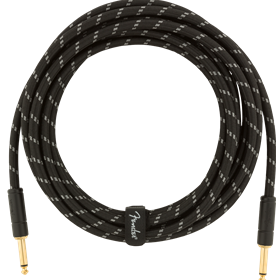Deluxe Series Instrument Cable, Straight/Straight, 15', Black Tweed