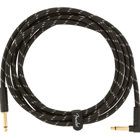 Deluxe Series Instrument Cable, Straight/Angle, 10', Black Tweed