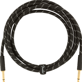 Deluxe Series Instrument Cable, Straight/Straight, 10', Black Tweed