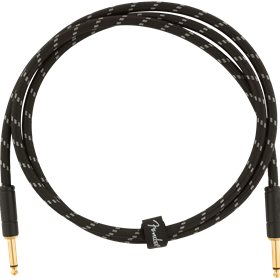 Deluxe Series Instruments Cable, Straight/Straight, 5', Black Tweed
