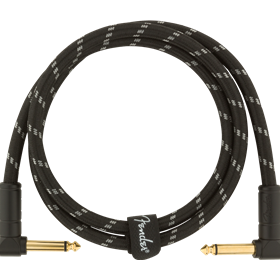 Deluxe Series Instrument Cable, Angle/Angle, 3', Black Tweed