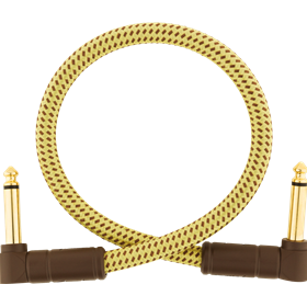 Deluxe Series Instrument Cable, Angle/Angle, 1', Tweed