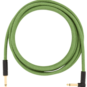 Festival Instrument Cable, Straight/Angle, 10', Pure Hemp, Green
