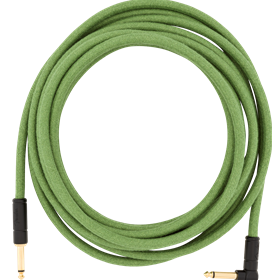 Festival Instrument Cable, Straight/Angle, 18.6', Pure Hemp, Green