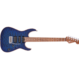 USA Select DK24 HSS 2PT CM QM, Caramelized Maple Fingerboard, Blue Burst