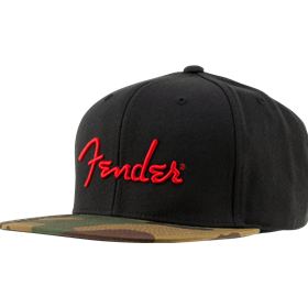 Fender® Camo Flatbill Hat, Camo, One Size Fits Most