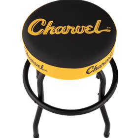 Charvel® Toothpaste Logo Barstool, Black and Yellow, 24"