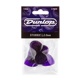 Dunlop 3.0mm Stubby Jazz Guitar Picks, 6 pack