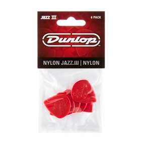 Dunlop Red Nylon Jazz III Guitar Picks