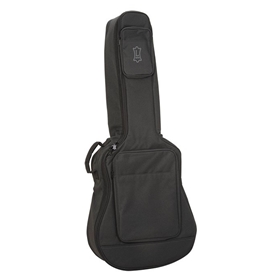 600 denier polyester acoustic guitar gig bag with 1/2" foam padding, string and bridge protector, tw