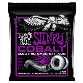 Ernie Ball Power Slinky Cobalt Bass Strings, 55-110