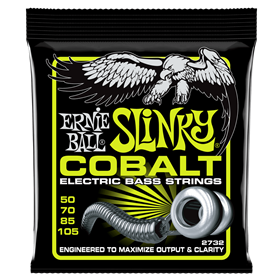 Ernie Ball Regular Slinky Cobalt Bass Strings, 50-105