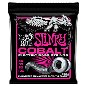 Ernie Ball Super Slinky Cobalt Bass Strings, 45-100