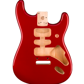 Deluxe Series Stratocaster® HSH Alder Body 2 Point Bridge Mount, Candy Apple Red