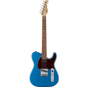 G&L Fullterton Deluxe ASAT Classic Lake Placid Blue with Caribbean Rosewood Fingerboard, 4-ply Torto