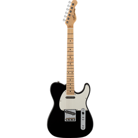 G&L Fullerton Deluxe ASAT Classic Jet Black with Maple Fingerboard, 3-ply Parchment Pickguard, Alder