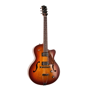 Godin 5th Avenue - Cutaway Kingpin II HB, Cognac Burst w/ TRIC Case