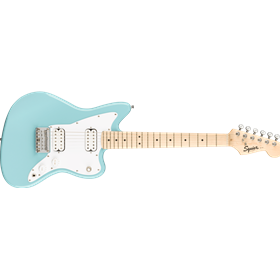 Mini Jazzmaster® HH, Maple Fingerboard, White Pickguard, Daphne Blue