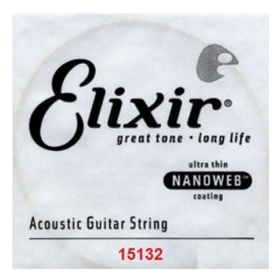 Elixir 80/20 Bronze Acoustic Guitar Single String with Nanoweb Coating - .032 Gauge
