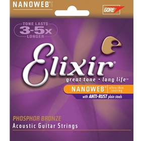 Elixir Medium Acoustic Phosphor Bronze With Nanoweb Coating (.013 - .056)