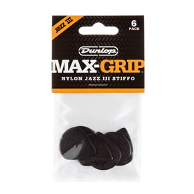 Dunlop Max-grip® Jazz III Nylon Guitar Pick (6/pack)