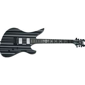 Synyster Custom Hipshot Gloss Black / Silver Pinstripes