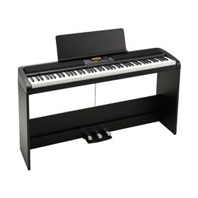 Korg 88-Key NH Arranger Piano with Speakers, 120 voice polyphony, Stand & 3 Pedals