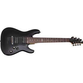 C-7 Sgr By Schecter Midnight Satin Black W/ Gig Bag