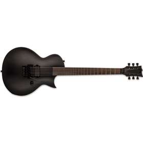 EC-FR Black Metal Floyd Rose Electric Guitar, Black Satin