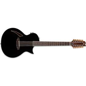 LTD TL-12 12-String Acoustic/Electric Guitar, Black