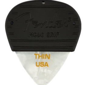 Mojo Grip Picks, Celluloid, Thin, 3-Pack, White Moto
