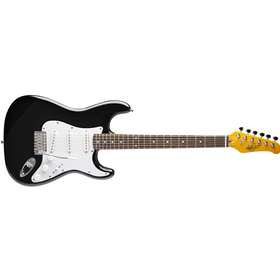 Oscar Schmidt Solid Body Strat Style Electric Guitar, Black