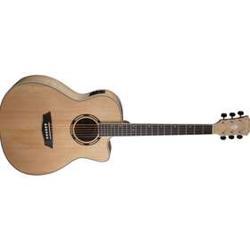 Washburn Apprentice Grand Auditorium Acoustic Guitar in Natural with Electronics & Cutaway