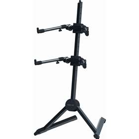 Fully adjustable double-tier, slant keyboard stand w/nylon bag