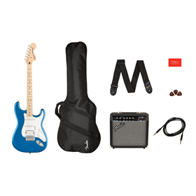 Affinity Series™ Stratocaster® HSS Pack, Maple Fingerboard, Lake Placid Blue, Gig Bag, 15G - 120V