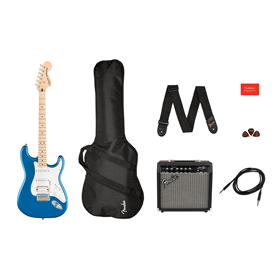 Affinity Series® Stratocaster® HSS Pack, Maple Fingerboard, Lake Placid Blue, Gig Bag, 15G - 120V