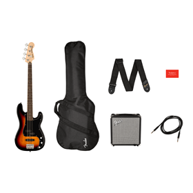 Affinity Series™ Precision Bass® PJ Pack, Laurel Fingerboard, 3-Color Sunburst, Gig Bag, Rumble 15 -